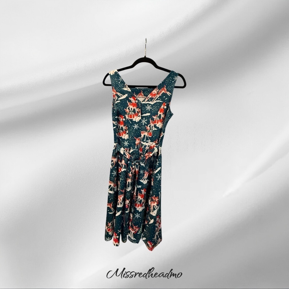 MISSJOY Festive Reindeer Print Dress - Picture 3 of 7